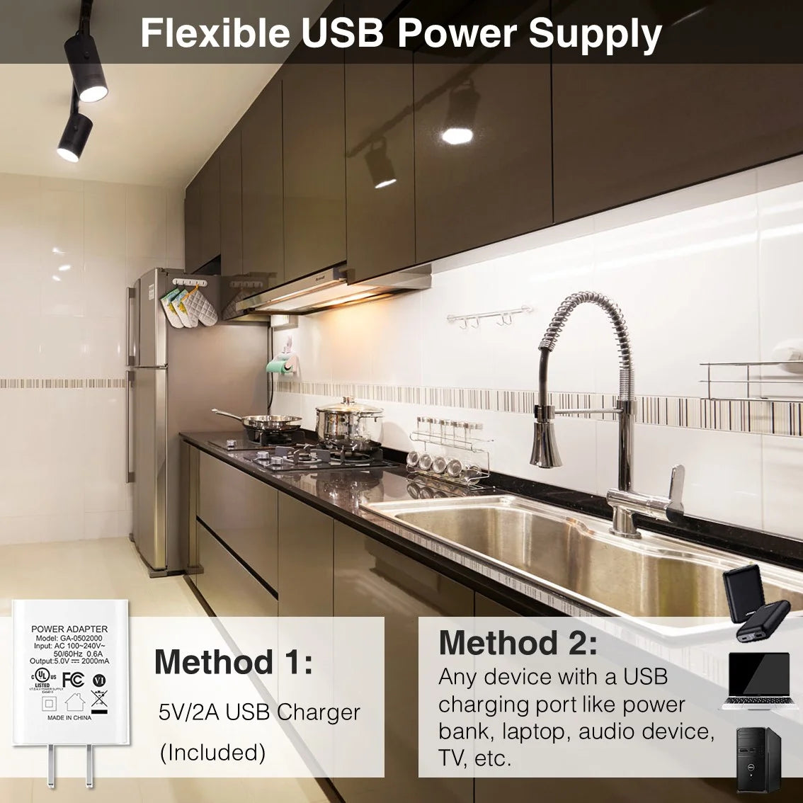 under Cabinet Lights, LED Strip Lights with Remote Control, Dimmable for Closet, Shelf, TV Back, under Counter Lights for Kitchen, 26.3Ft,White